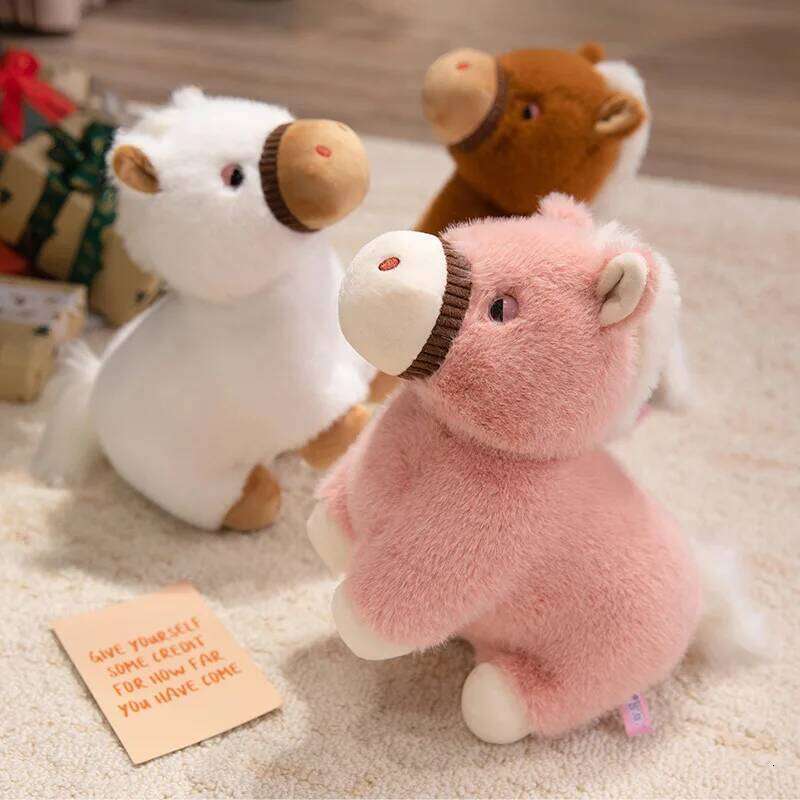 1pcs25cm cute dun pony plush toy child playmate girl companion gift giving comfort doll R260908 - view 3