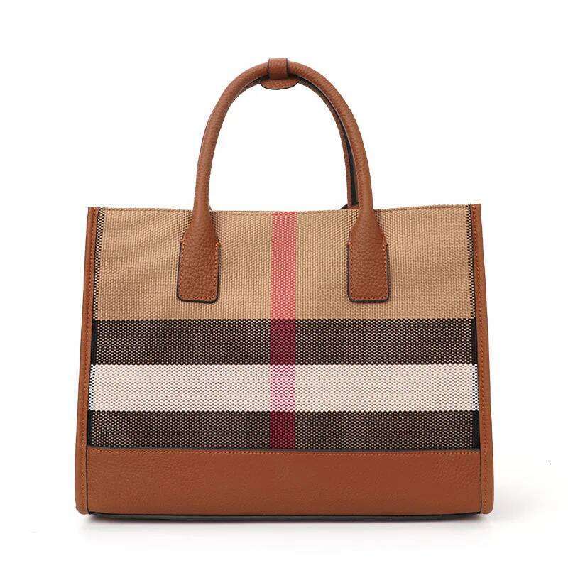 Fashion Plaid Canvas Women's Luxury Designer Tote Handbag Classic Versatile Large Capacity Shoulder Crossbody Bags For Women Bag XJ260306 - view 3