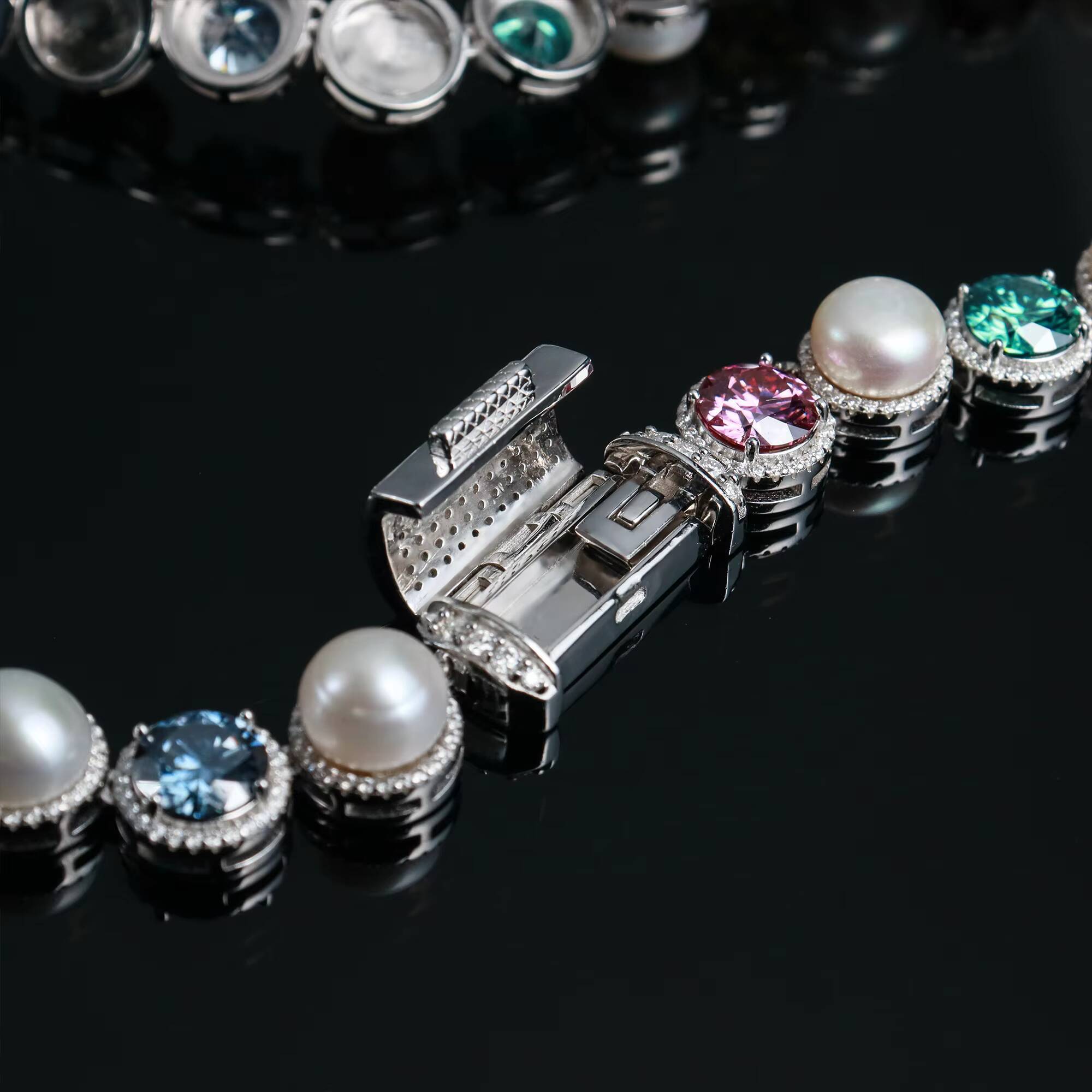 2024 Personalized Custom Masterpiece 925 Sterling Silver VVS Moissanite Diamond Assorted Element Unique Link Chain Necklace