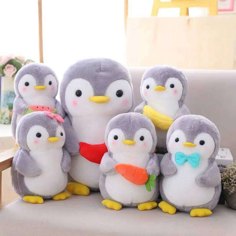 Creative Cudding Fruit Stuffed Cute Couple Penguin Plush Doll Toy Home Decor Toys Birthday Present R260908 - view 3