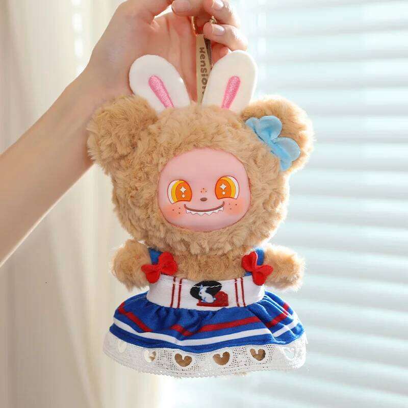 22cm Cute Milk Candy Vinyl Face Plush Toys Soft Creative Surprise Gifts Dolls Popular Bear Wearing a skirtToy Kids Hang Bag R260908 - view 5
