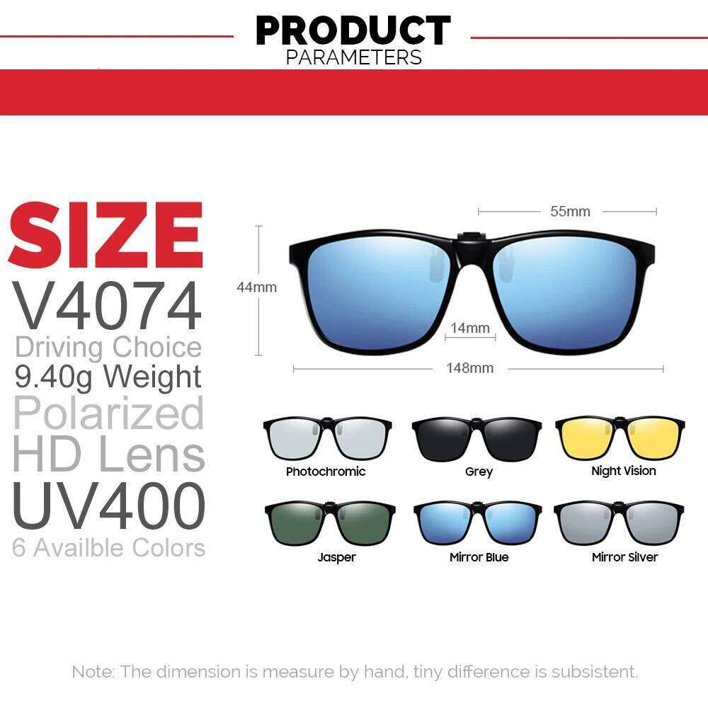 VIVIBEE 2025 Polarized Pilot Flip Up Clip on Sunglasses Men Photochromic Polarised Women Sun Glasses Color Change Night Driving Z260306