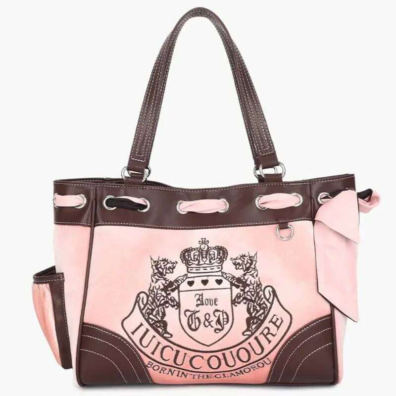Ladies Large-Capacity Tote Y2K Women Vintage Retro Chic Embroidery Velvet Handbags Girl Shopping Shoulder Bag Women's Purses XJ260306
