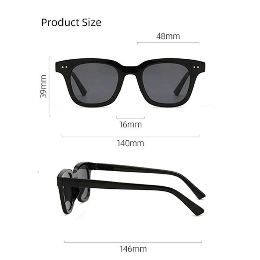 Ins Popular Fashion Square Women Sunglasses Retro Rivets Decoration Brand Eyewear Men Shades UV400 Z260306