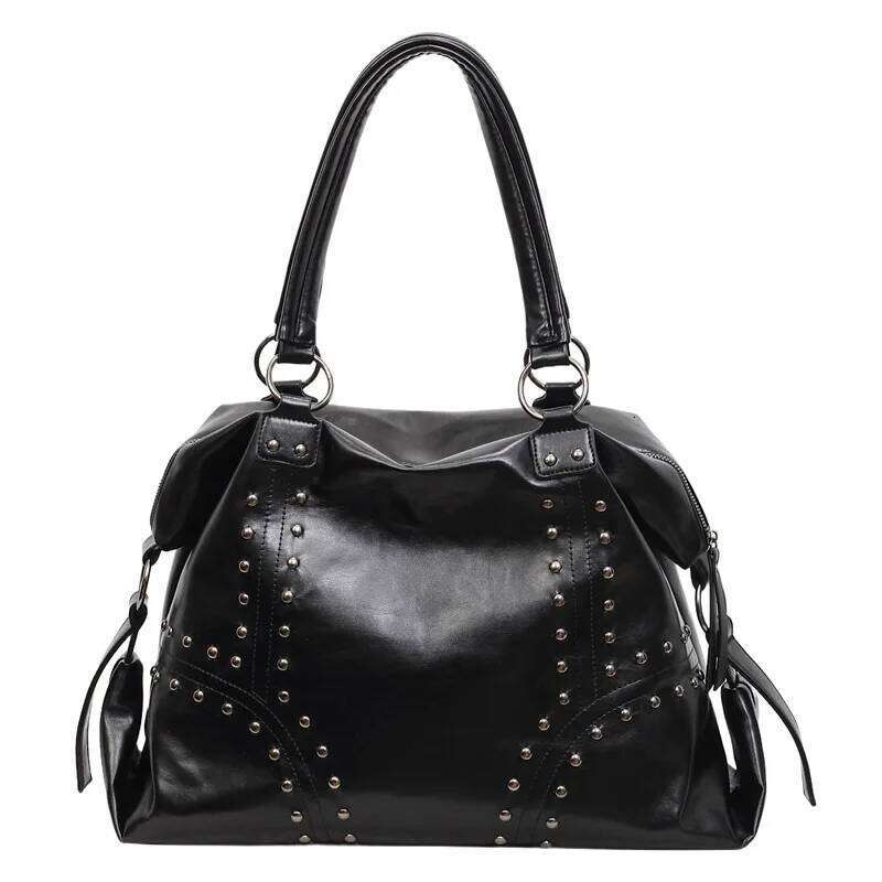 Retro Trendy Rivet Fashionable Tote for Woman Shoulder Bags Large Capacity Designer Bag Purse and Handbags XJ260306