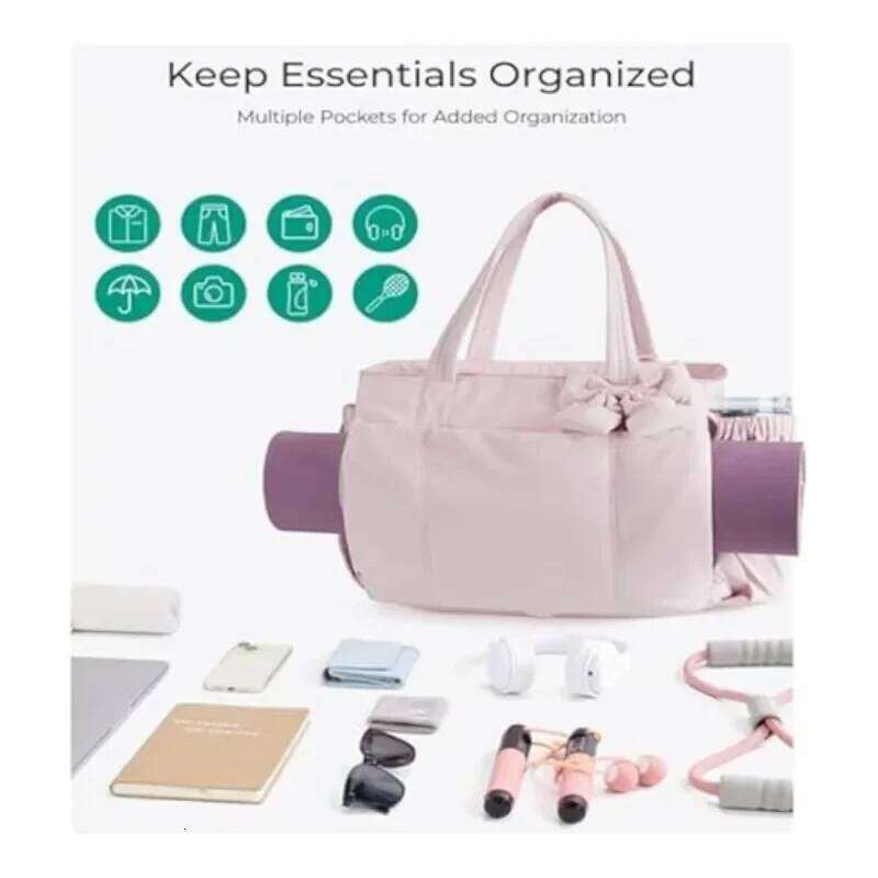 Padded Tote Bag,Large Capacity Women Bow Crossbody Shoulder Bag,Student Commuter Yoga Gym Travel Messenger Bag,Versatile Handbag XJ260306