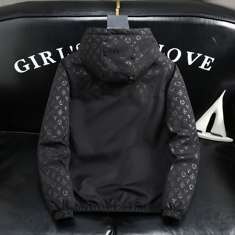 Luxury Brand Designer Clothes 2025 European Collection Men's Jacket, Spring And Autumn New Model, Hooded, Thickened, Padded, Casual, Trendy Youth