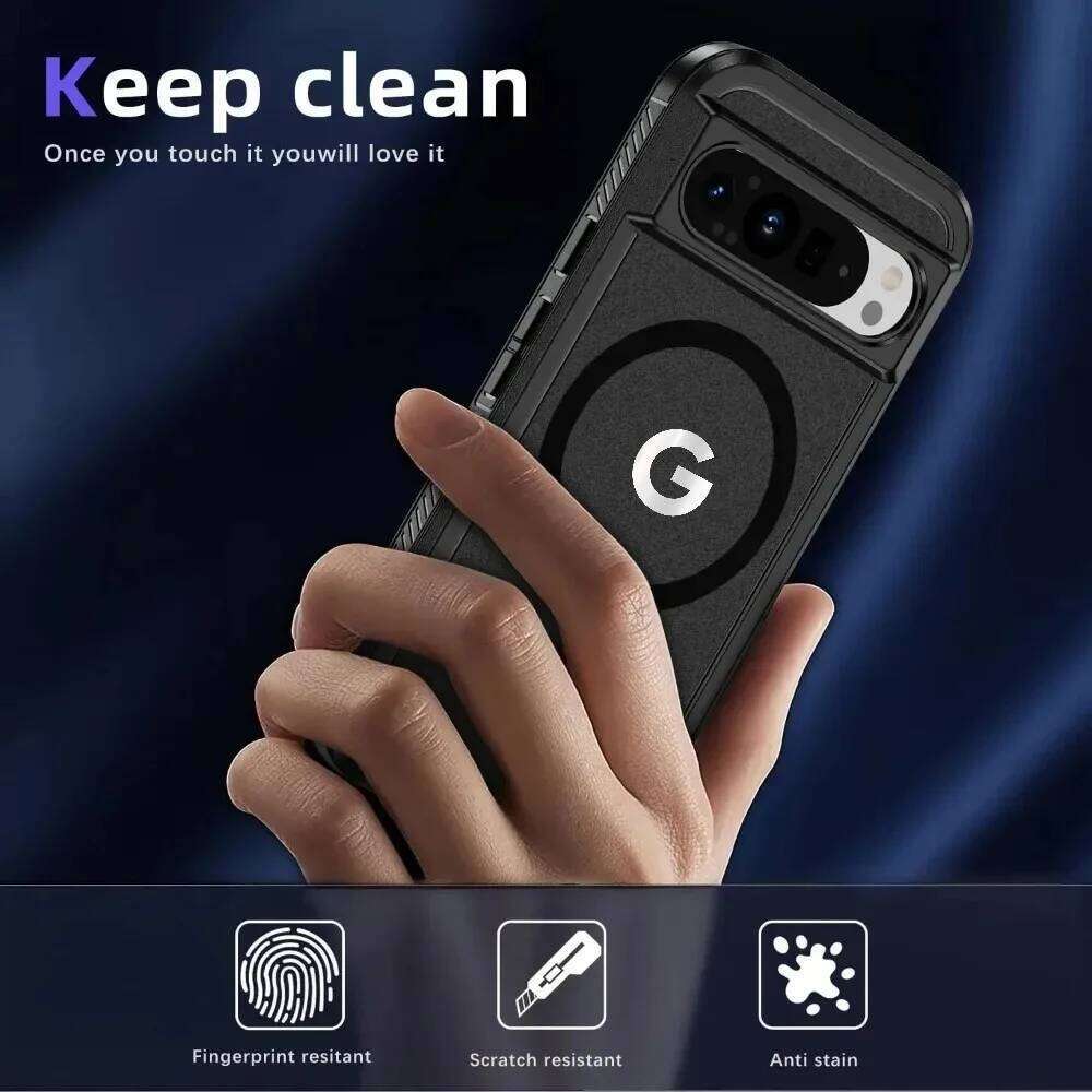 Heavy Armor Magnetic Wireless Charging Rugged Case For Google Pixel 10 9 XL 8 A Pro PC+TPU Enhanced Shockproof Buffer Cover H260305