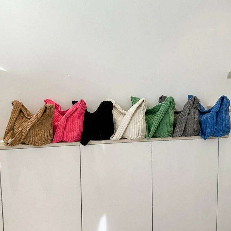 Winter Tote for Women Large Capacity Handbags Casual Shoulder Bags Trend Female Corduroy Shopper Crossbody Bag XJ260306