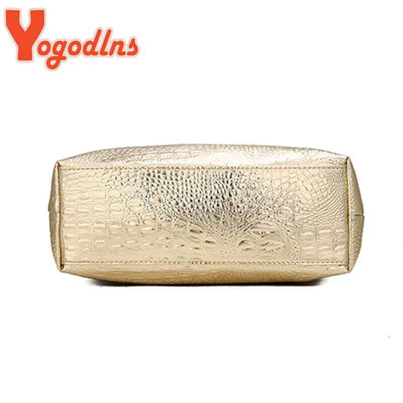 Yogodlns Bags Large Capacity One Shoulder PU CrossBorder Crocodile Pattern HandBag Foreign Trade Fashion Europe And The United XJ260306
