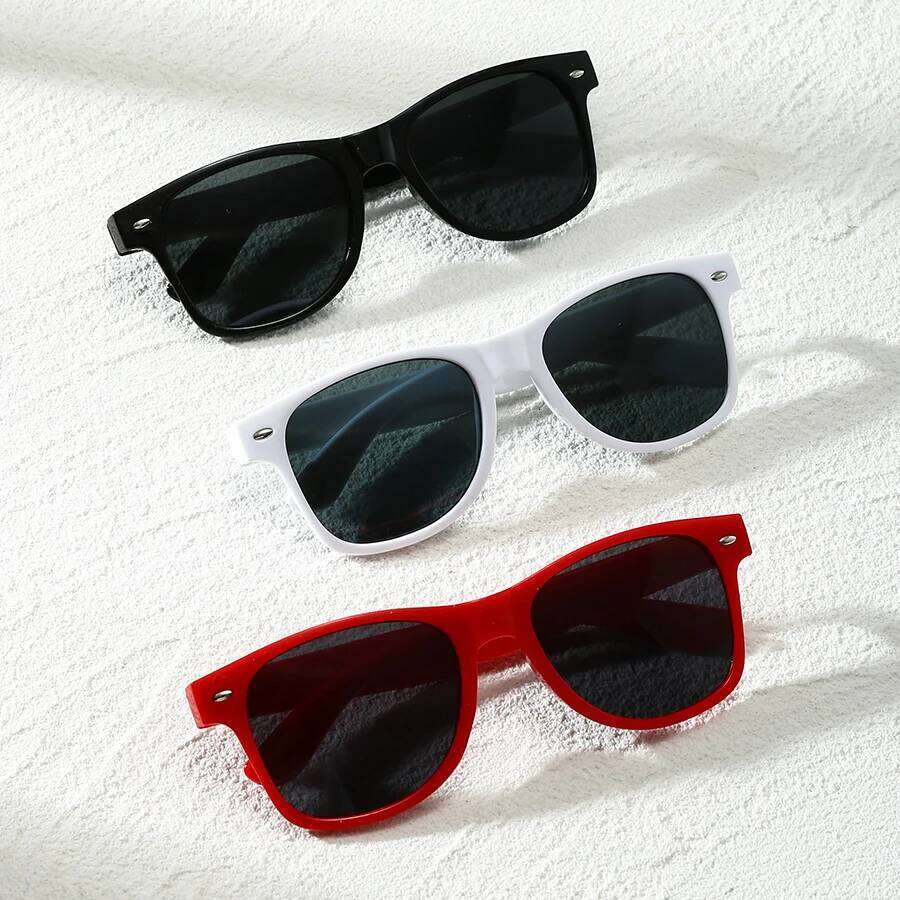 3pcs Unisex Colorful Fashion SunglassesFor Daily Vacation Beach Party And Festival Accessories Z260306