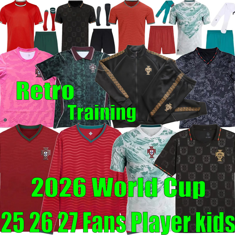 Portugal 2026 world cup RONALDO B.Fernandes soccer jerseys Portuguese R. LEAO Portuguesa kit 25 26 27 Portugal Joao Felix Football shirt BERNARDO Men Men Kids kits Team