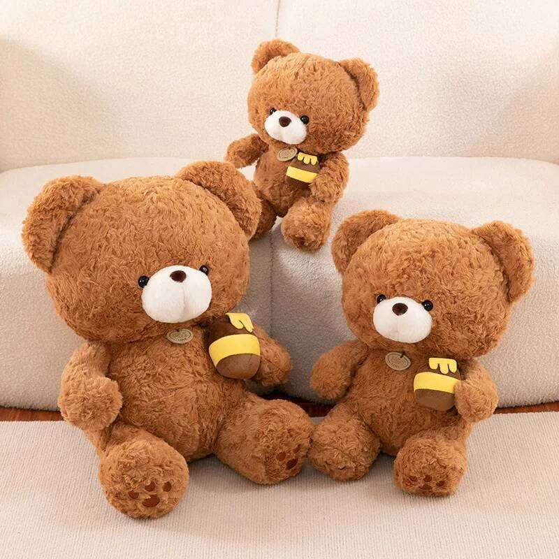 1pc 30cm/11.81in New honeypot cute teddy bear plush toy doll ragdoll sleeping pillow birthday gift R260908 - view 5