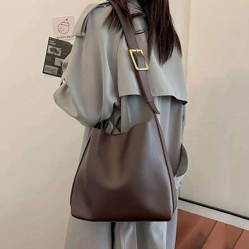 1Pcs All-Match Women Shoulder Solid Fashion Handbag Crossbody Women's Minimalist PU Leather Bag For Work XJ260306