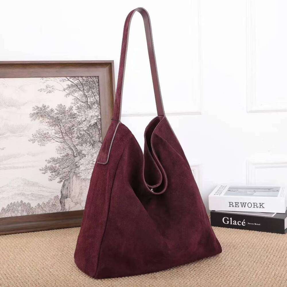 Soft Suede Cow Leather Women's Shoulder Crossbody Bags Luxury Designer Brand Ladies High Quality Large Tote Bag Autumn Winter XJ260306