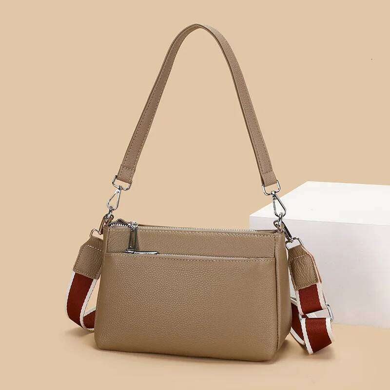 Split Leather women's shoulder 2025 new Korean style simple and fashion crossbody High quality cowhide underarm bag XJ260306