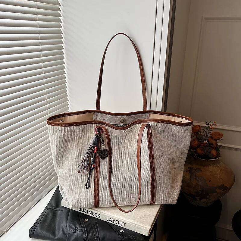 High end niche patchwork tote for women's summer fashion, versatile and simple one shoulder underarm bag XJ260306