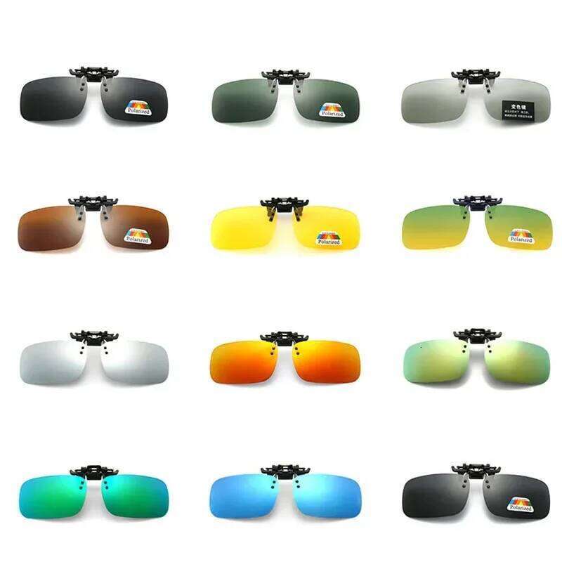 Polarized Sunglasses Clip Driving Night Vision Eyeglasses UV400 Outdoor Shades High Definition Sun Glasses Clips Z260306