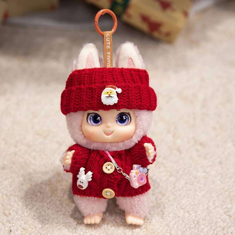17cm Exquisite Lovely Doll Vinyl Face Plush Toy Curly Haired doll Wearing Clothes Birthday Christmas Gift for Kid Girl R260908 - view 4