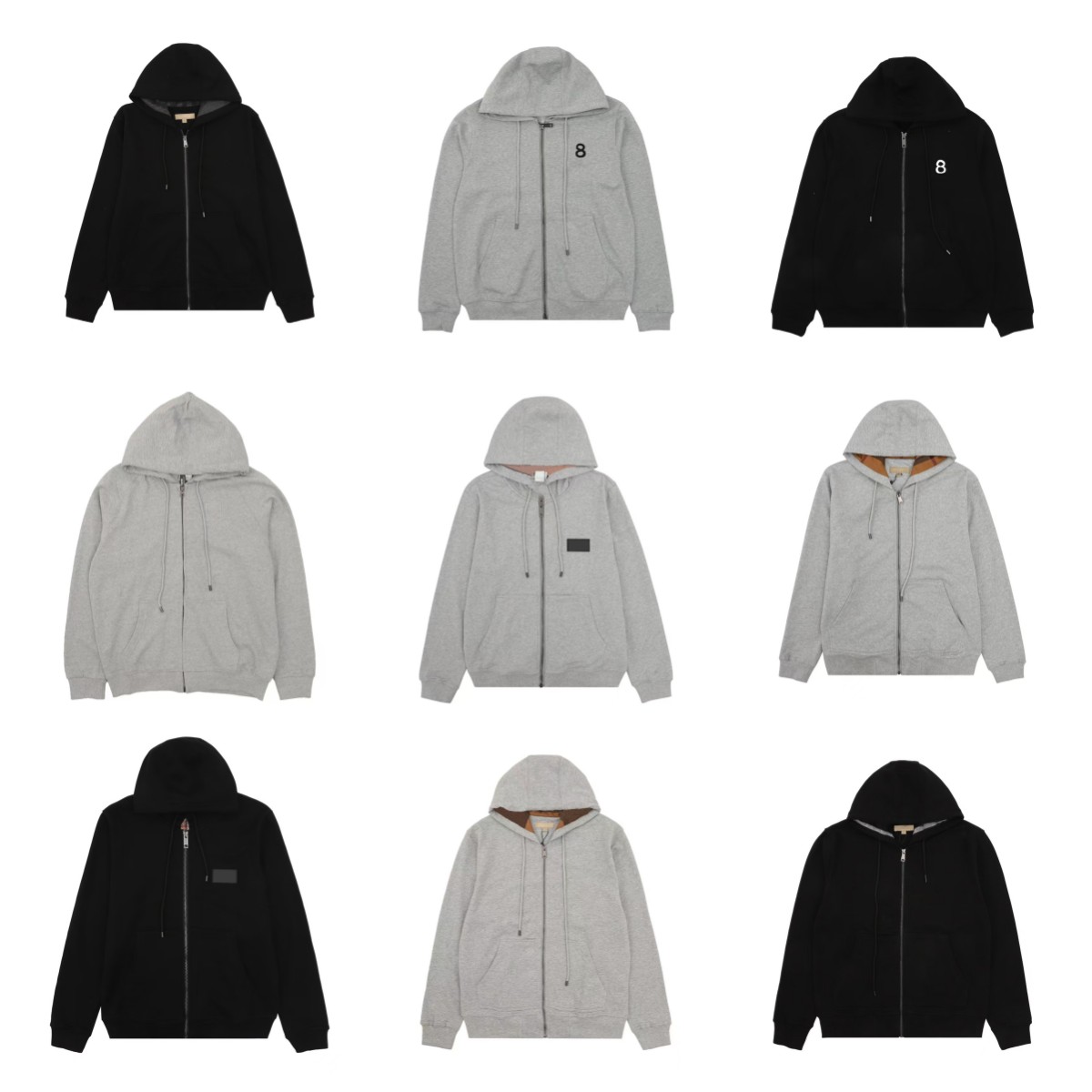 Mens Designer Hoodie British Style Zip Up Hooded Sweatshirt Jacket for Spring Autumn Casual Wear Casual Loose Fit Sportswear Plus Size Us Size