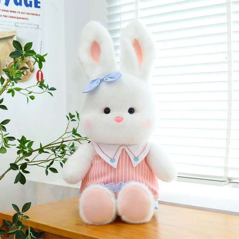 1pc 35cm/13.77in New Fashion Nini Rabbit Plush Toy Cute Bunny Ragdoll Pillow Doll Kids Gifts R260908 - view 3