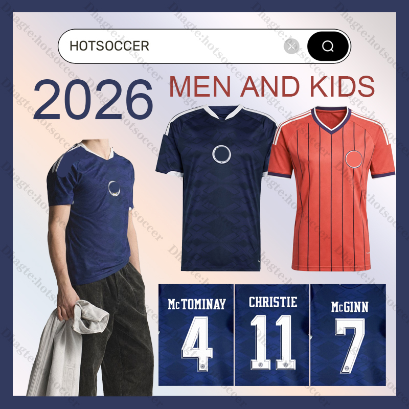 2026 Scotland men and kids Football Shirt ROBERTSON McTominay McGREGOR SHANKLAND MCGREGOR Football Shirt maillot de Foot men kids unifrom WOMEN Soccer Jerseys