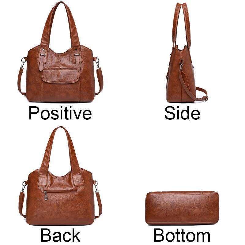 Multiple Pockets Large Capacity Ladies Hand Luxury Soft Leather Handbags High Quality Women Bags Designer Shoulder Bag 2024 XJ260306
