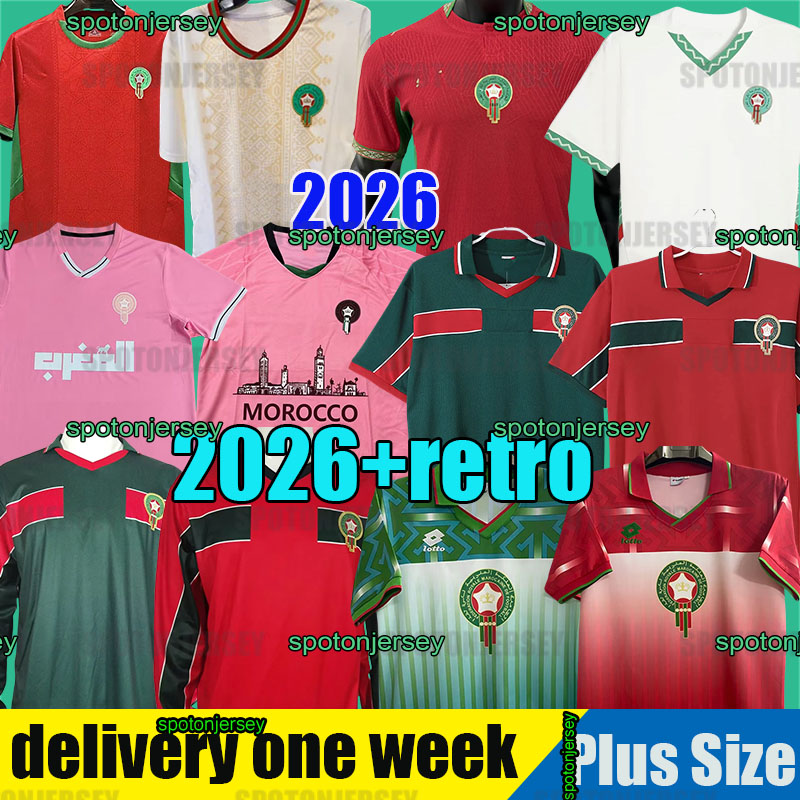 Morocco soccer jerseys 2026 home away HAKIMI maillot de foot Ziyech Boufal FAJR Munir Ait Bennasser Amrabat football shirts 2026 tops Morocco Jersey 2026