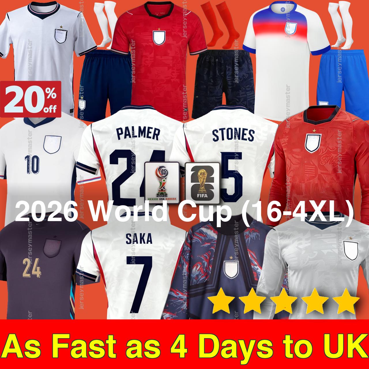 England world cup 2026 Soccer jersey JAMES RICE england football shirt 26 SAKA ALEXANDER-ARNOLD KANE BELLINGHAM FODEN England kit PALMER men and kids England shirt