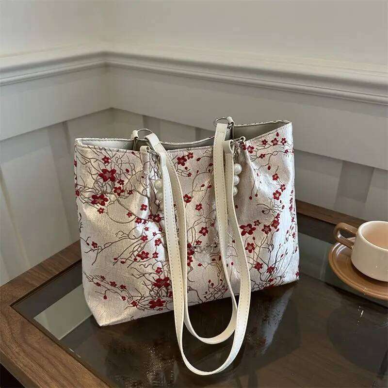 High Appearance Level Pastoral Style Fashion Korean Version of Tote Large Capacity Single-shoulder Portable Commuting Bag XJ260306