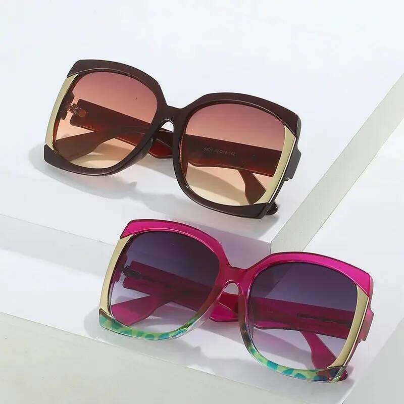 New Fashion Square Big Frame Personality Europe And The United States Show Light Luxury Ins Sunglasses Z260306