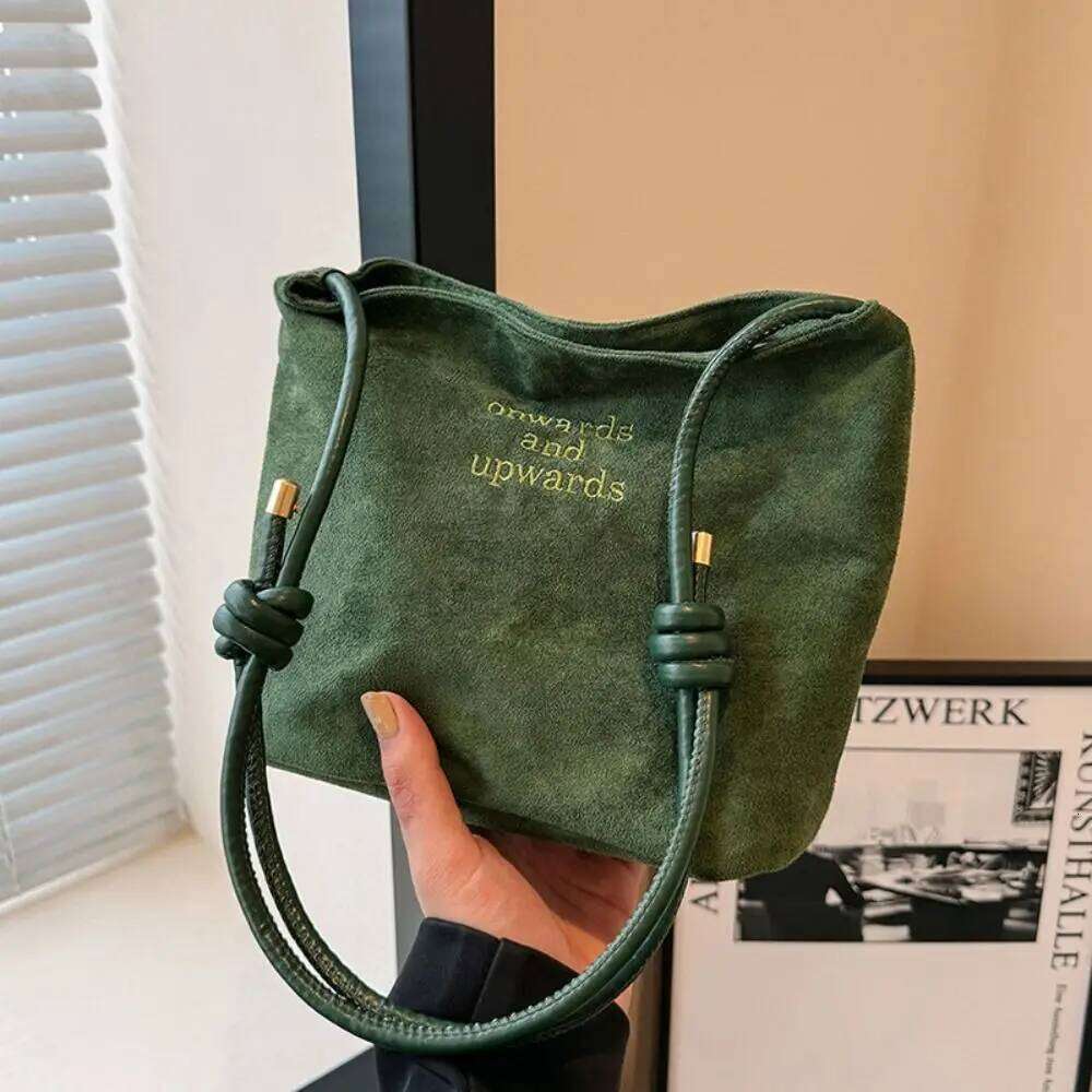 Casual Suede Handbag Rope Buckle Design Adjustable Straps Crossbody Bag Multicolor Handbags Shop XJ260306