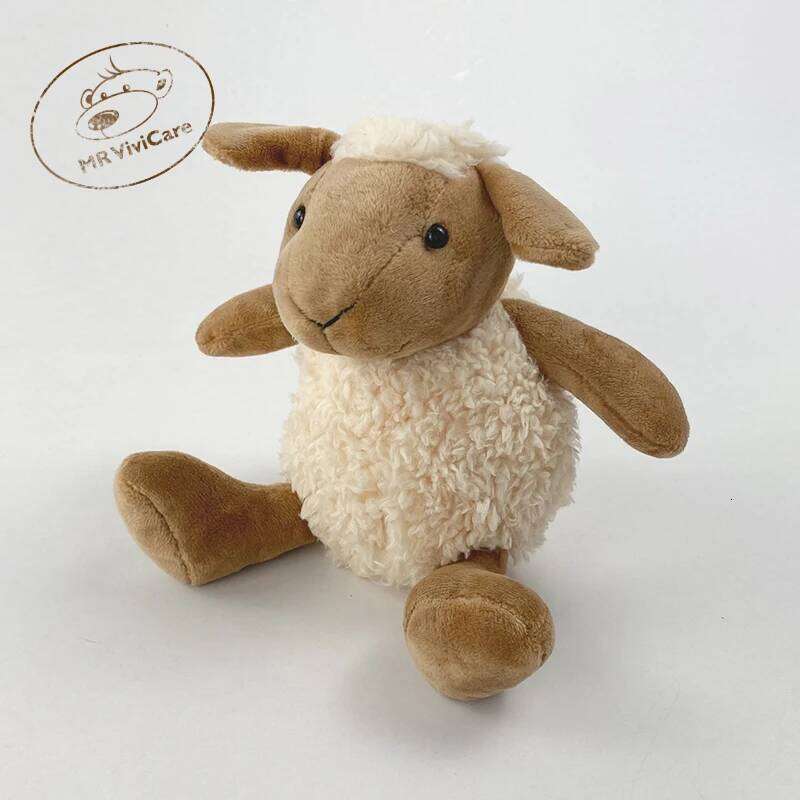 20cm Sean Sheep Alpaca Cute Animal Soft Cotton Stuffed Doll Children's Plush Toy Sleeping Partner Birthday Gift R260908 - view 3