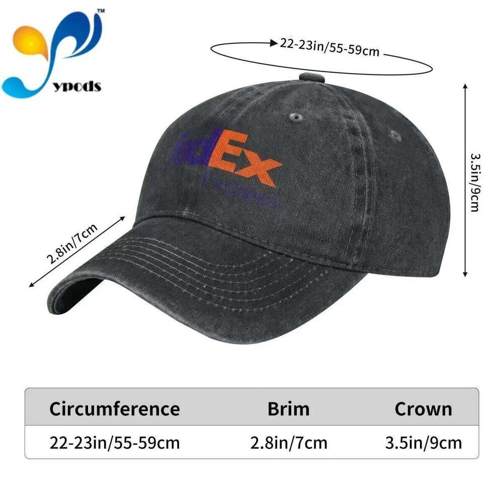 FedEx_Express.svg Denim Baseball cap Snapback Hats Autumn Summer Hat for Men Women Caps Casquette hats Y260304