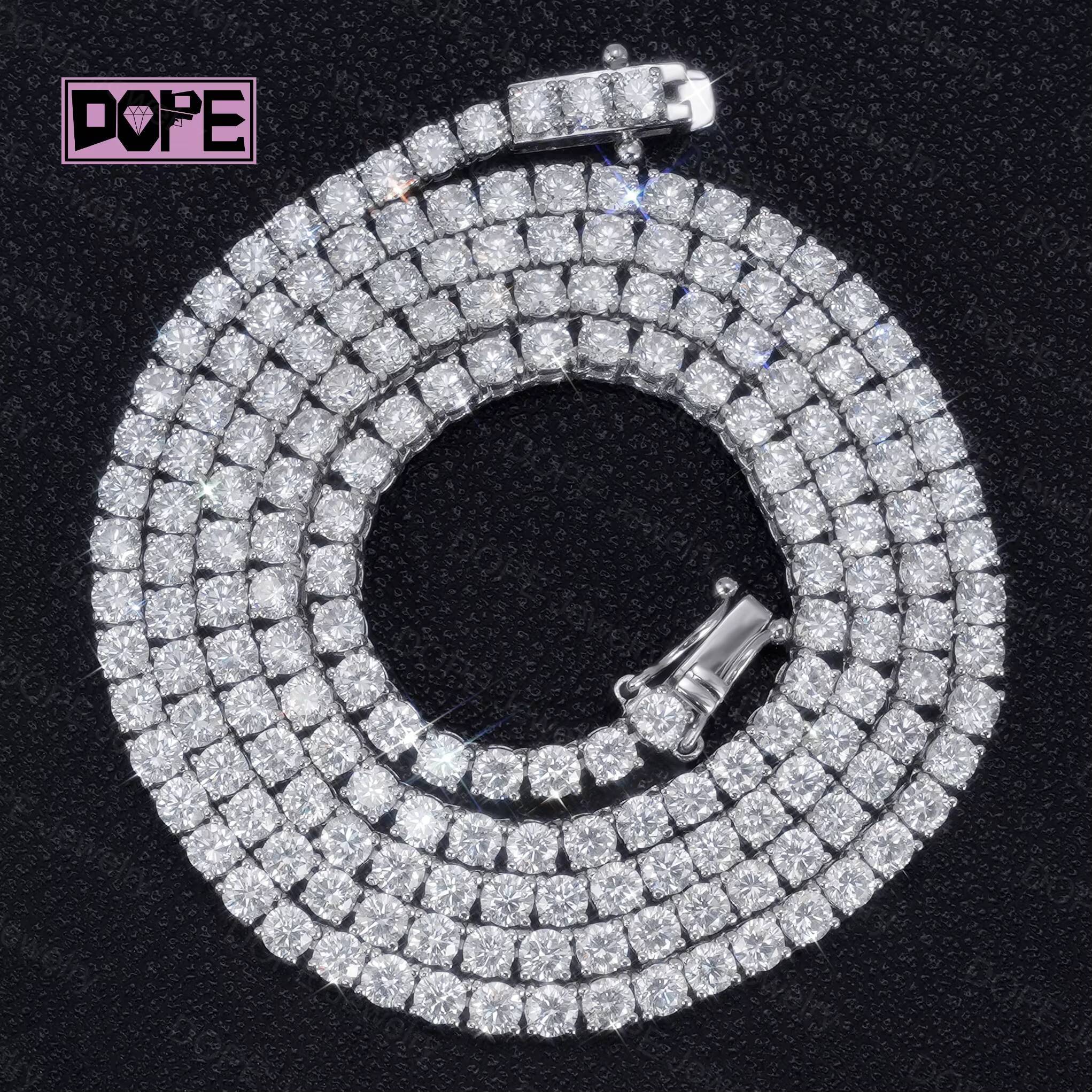 Diamond Jewelry 2mm 3mm Diamond Chain 925 Silver IGI CVD HPHT VVS Lab Grown Diamond Tennis Chain