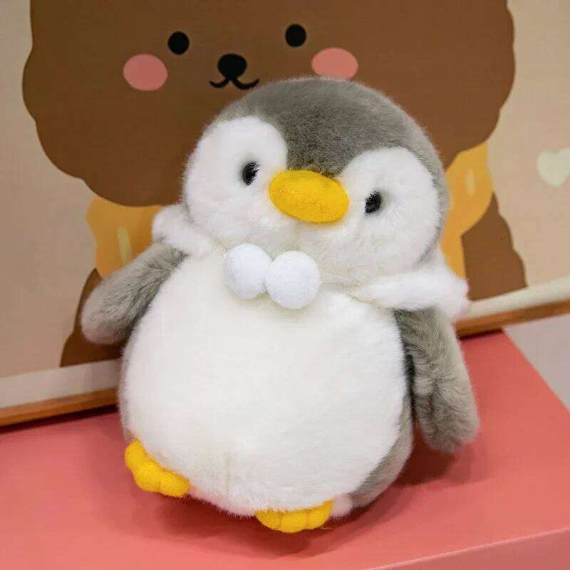 New Cute Plush Toy Baby Comforting Sleep Doll Fluffy Penguin Wearing Clothes Hats Stuffed Animal Pillow Birthday Gifts R260908 - view 7