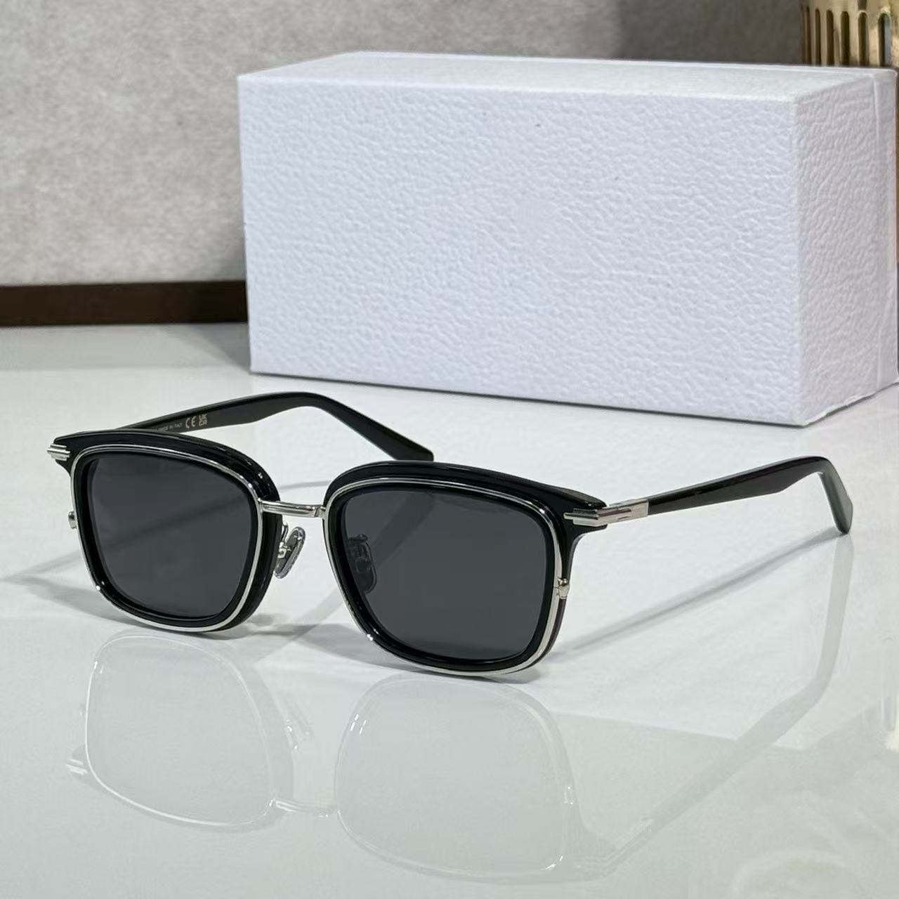 Sunglasses For Men Women Fashion S18F Designer Stylish High Street Catwalk Style Anti-Ultraviolet UV400 Acetate Square Full Frame Glasses With Box