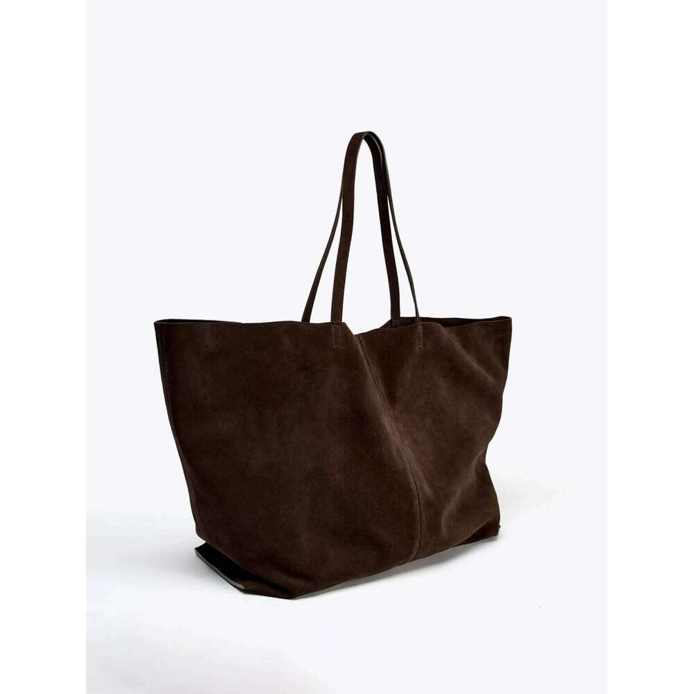 Women's Large Suede Tote Luxury Design Commuter High-end Armpit Bag Soft Handle Fashion Shoulder Handbag for Ladies XJ260306