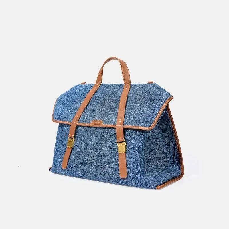 2025 New Shoulder Business Pass Series Travel Briefcase Denim Large Capacity Backpack Handbags for Women Cute Crossbody Bags XJ260306
