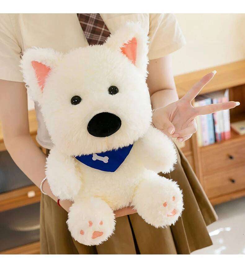 New Internet celebrity West Highland cute little milk plush toy dog doll birthday gift R260908 - view 5