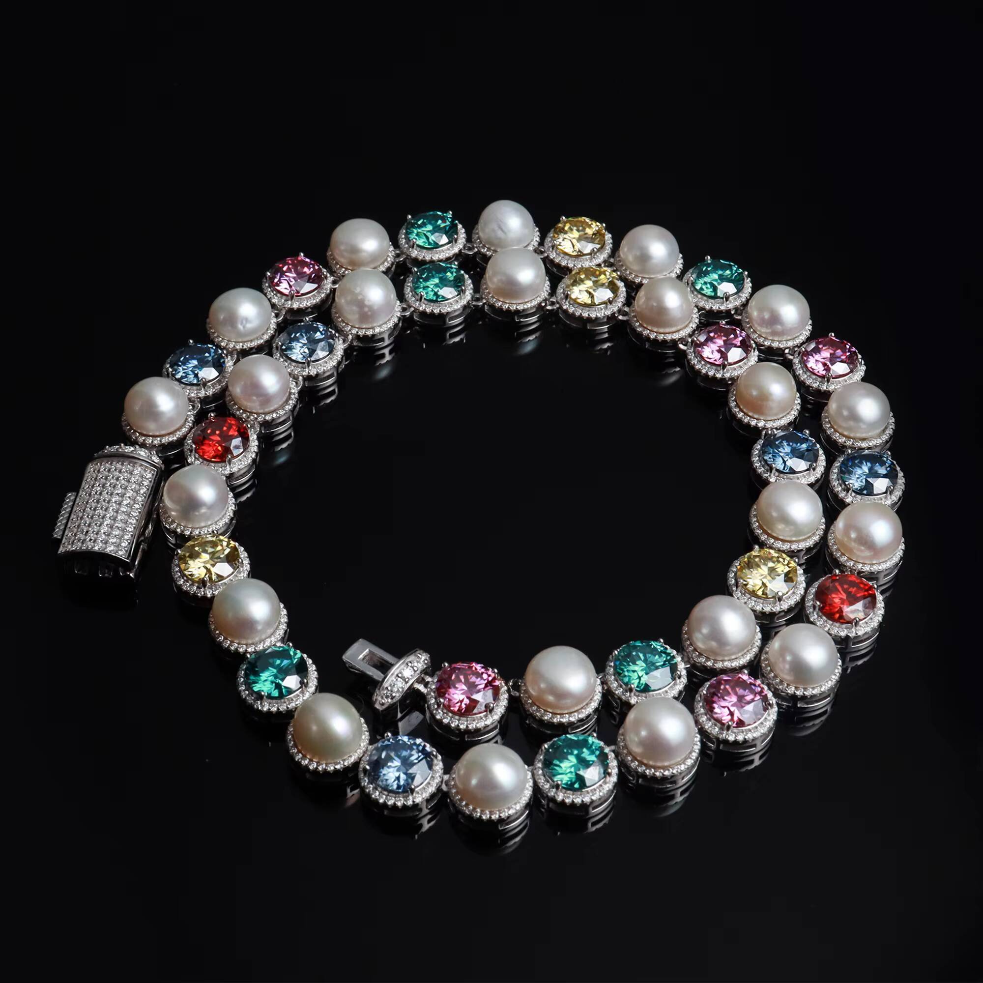 2024 Personalized Custom Masterpiece 925 Sterling Silver VVS Moissanite Diamond Assorted Element Unique Link Chain Necklace