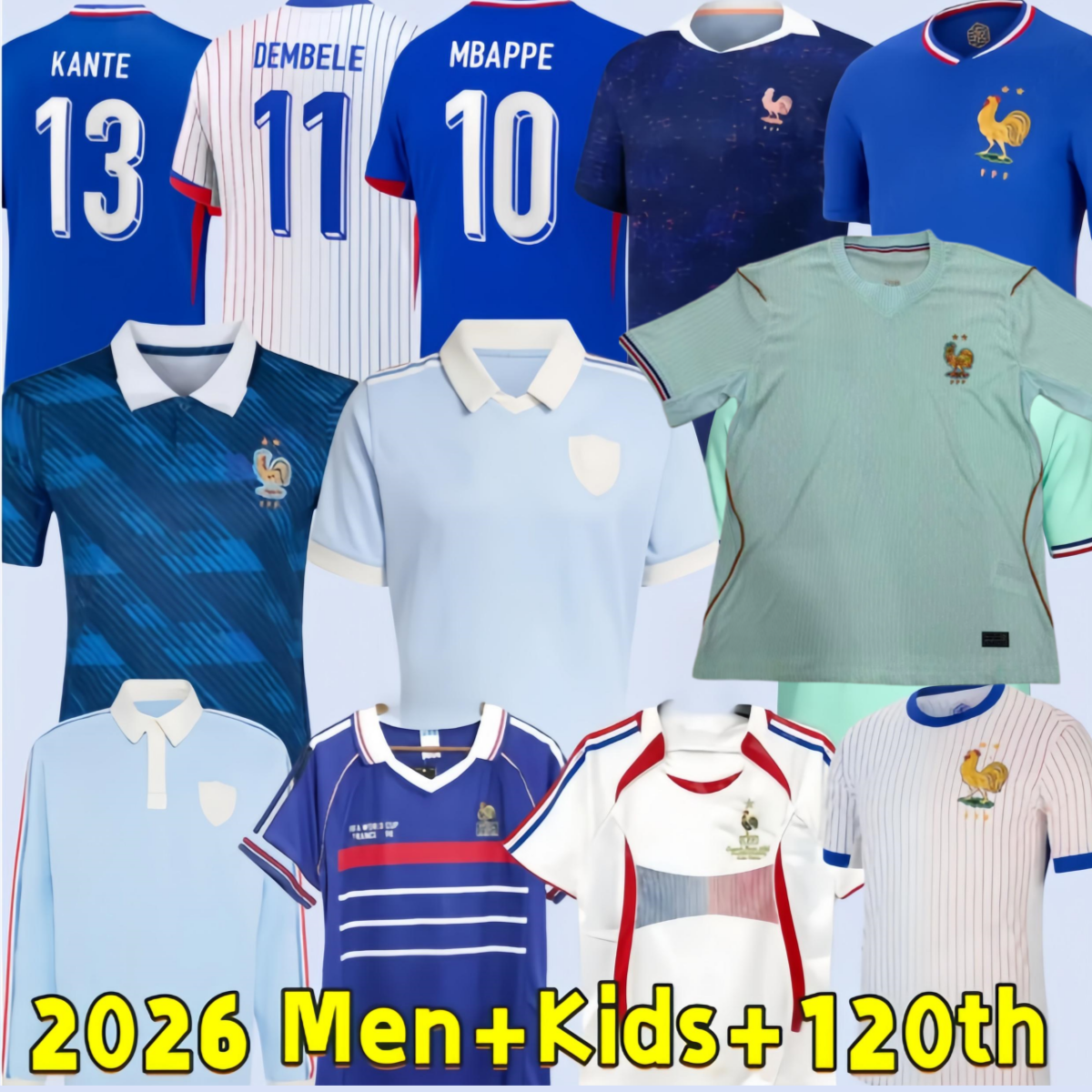 french soccer jersey 25 26 27 MBAPPE THAUVIN BARCOLA OLISE EKITIKE 2026 2027 KANTE DEMBELE Maillots de football shirt equipement de foot Men kids kit enfants