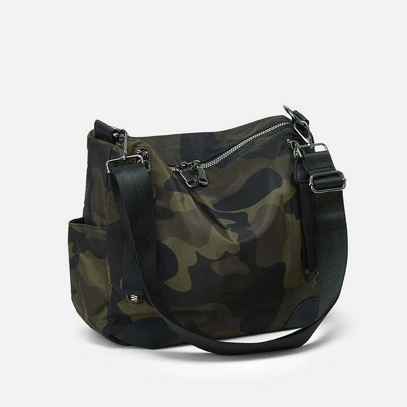 Tote Women's Daily Travel Single-Shoulder Bag; Leisure Camouflage Nylon Crossbody Bag XJ260306