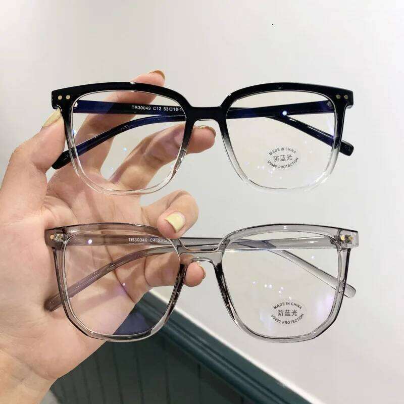 Square frame Myopia Glasses Men Women Anti-blue oversized Eyewear Unisex Luxury Clear Diopter Prescription Eyeglasses 0 to -6.0 Z260306