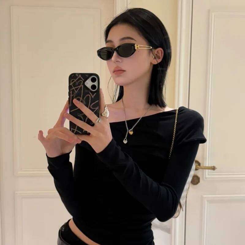 Fashionable Korean Style Cat Eye Sunglasses Unisex Square Frame UV Protection Sun Glasses Elegant Classic Retro Z260306