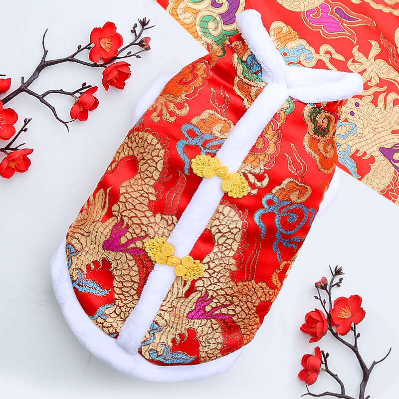 Famous brand New Year Outfit Pet Clothes Small Medium Large Dogs French Bulldog Autumn Winter Cat Apparel Dog Supplies Clothing pupakaIK