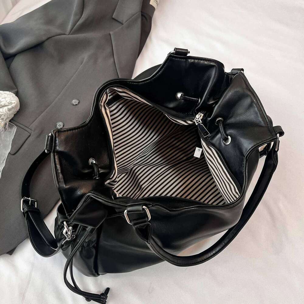 PU Commuter Large Capacity Handbag Solid Color Tote Bag Roomy for Business Office Work Travel XJ260306