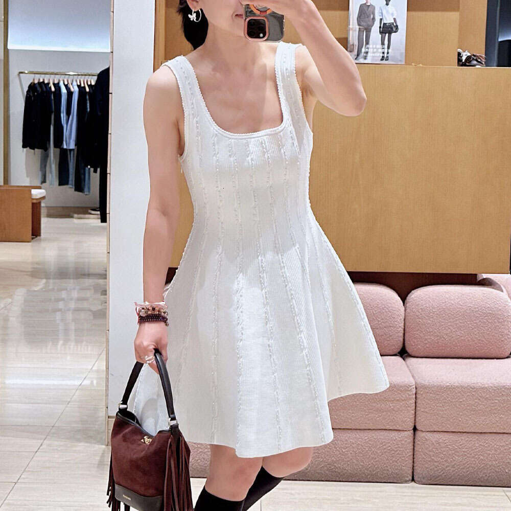 2026 Spring/Summer New Designer Women's Slim A13 Fit Stand up Collar Texture A-line Strap Skirt