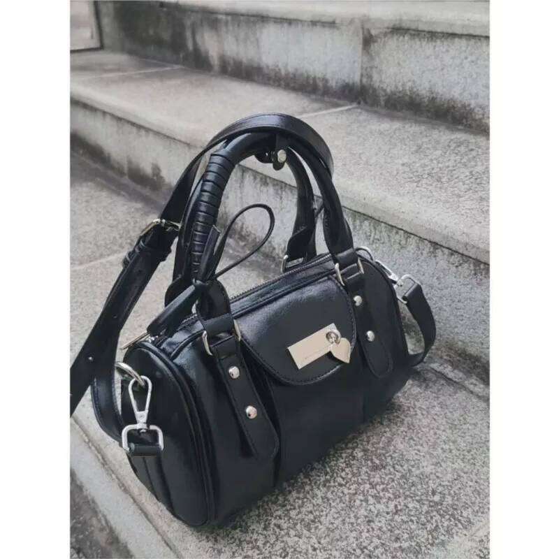 JIAERDI Sweet Cool Coffee Messenger Women Moto Biker Handle Bowling Y2k Bag Female Retro Hot Giirls Pillow Crossbody Bags XJ260306