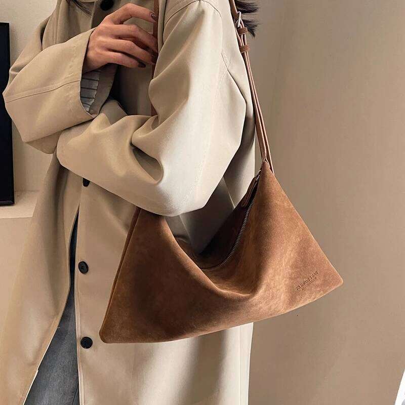 Vintage Fashion Crossbody Bags For Women Soft Suede Messenger Hobo Bag Big Capacity Shoulder Totes 2024 Designer Handbags Luxury XJ260306